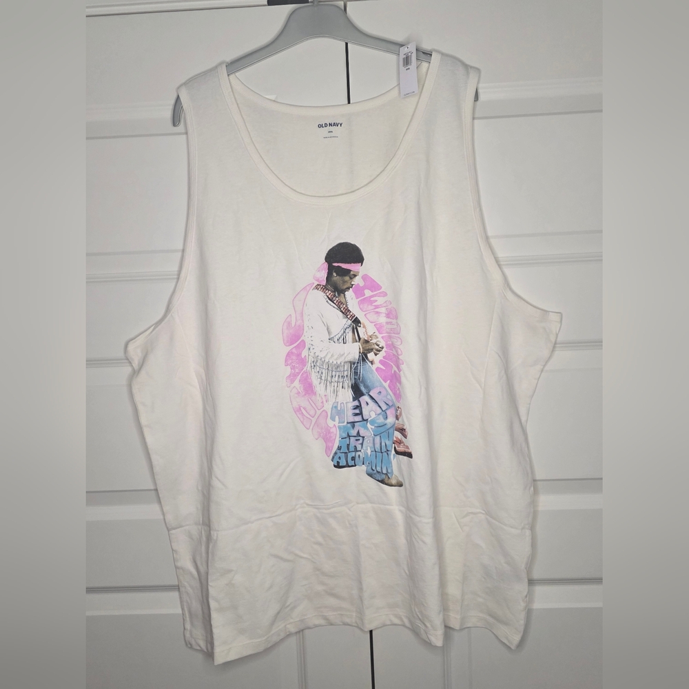NWT Old Navy XXXL Jimi Hendrix Sea Salt Tank Top